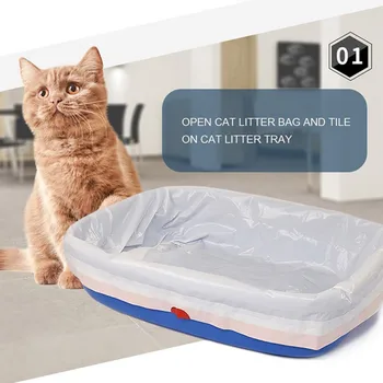 

S/L Cat Litter Bag Kitten Hygienic Litter Box Liners Collectable Garbage Bag Pet Supplies