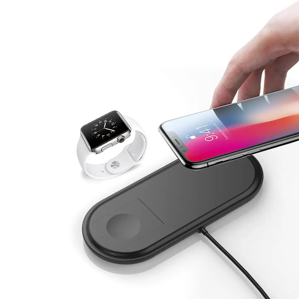 TWISTER. CK 2 в 1 беспроводной QI зарядное устройство для быстрой зарядки для IWatch 3 2 QI зарядное устройство для Sumsang S9 S8 для IPhone 8Plus X