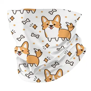 

2020 Polyester Bandana Magic Neckerchief women's Scarf Cute Dog Breed Welsh Corgi Bones Versatility Caps Cycling Elastic snood