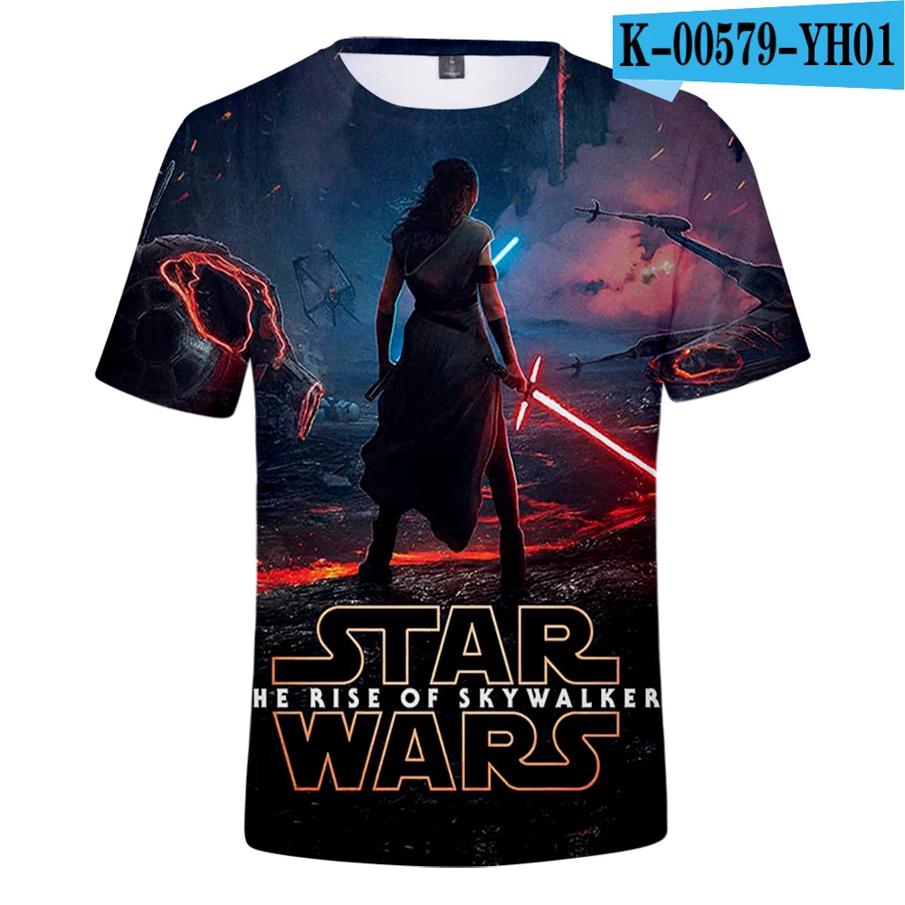 00579-dt Звездные войны the rise of skywalker, 3D принт, футболки для женщин/мужчин, повседневная одежда, топы,, тонкие крутые футболки с короткими рукавами - Цвет: 00579-dt