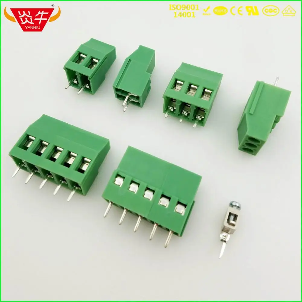 KF129 5,0 мм 3PIN PCB Универсальный Винтовые клеммы DG129-5.0 KF129-5.0-3P SPT 3/3-5,0-1711039 PHOENIX CONTACT YANNIU
