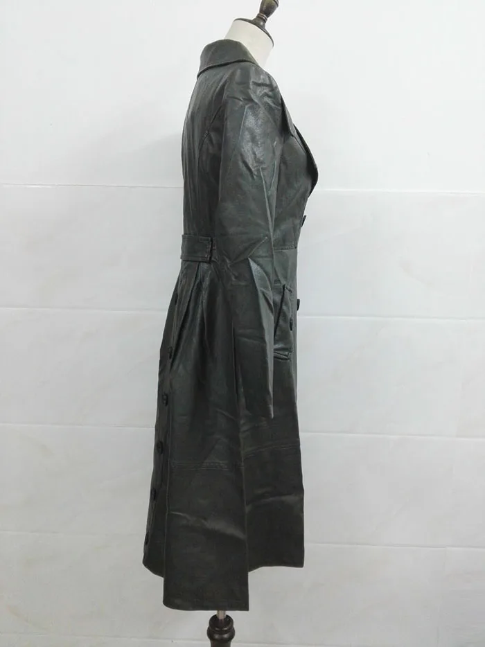 PU Long Leather Trench Coat Women 2019 New Autumn Winter Leather Trench Coat Slim Female Long Coats Plus Size M-3XL Outwear 24