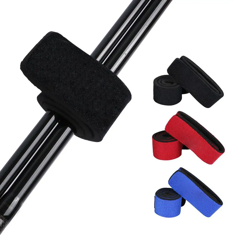 Reusable Fishing Rod Tie Holder Strap Suspenders Belt Hook Loop Cable Ties Tackle Box Peche Accessories | Спорт и развлечения