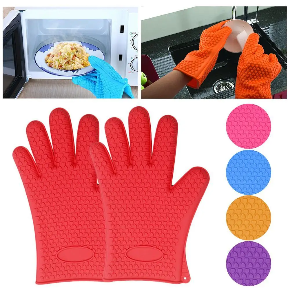 Прихватка для выпечки барбекю поварской рукавицы кухонные термостойкие силиконовые перчатки для духовки