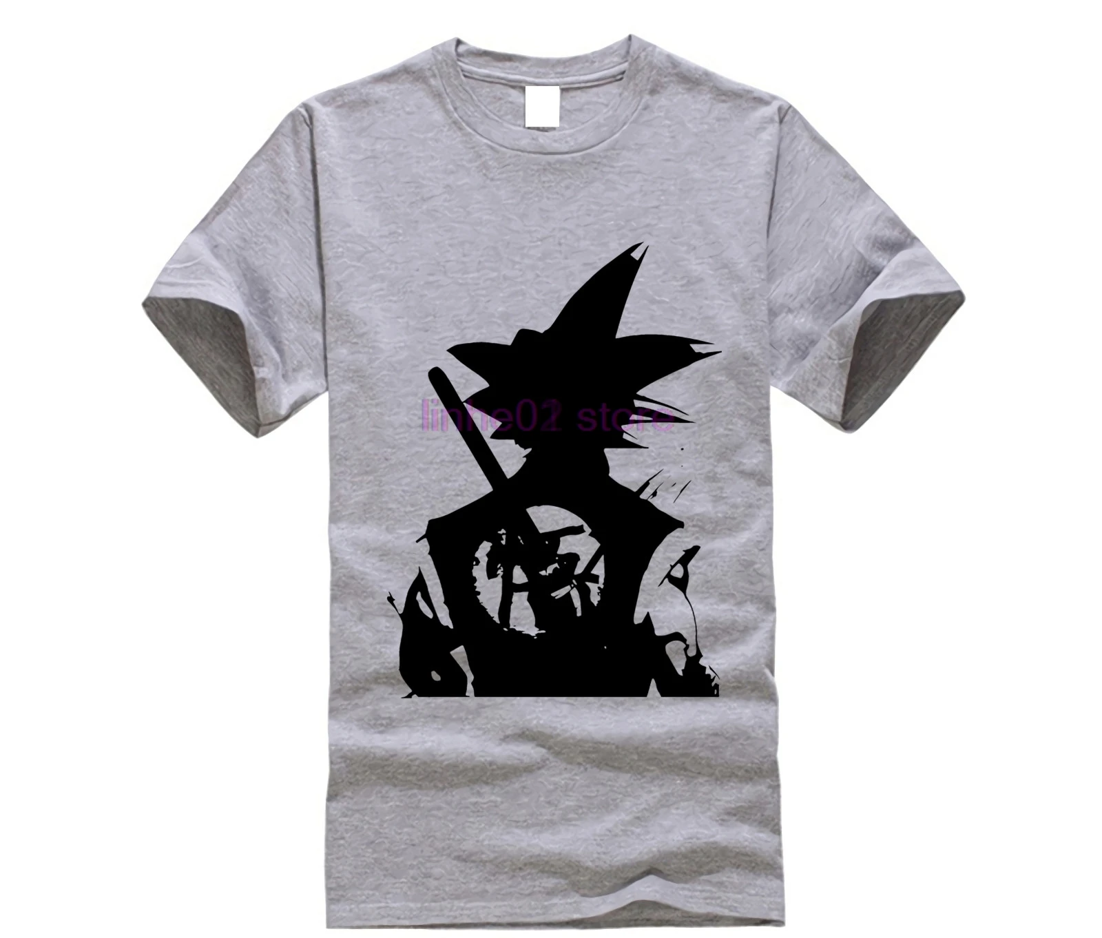 

2020 New Famous The Dragon Ball Z Men Cloths Son Goku Super Saiyan Printed Basic T Shirt Fashion White Black Simple Tee For Male