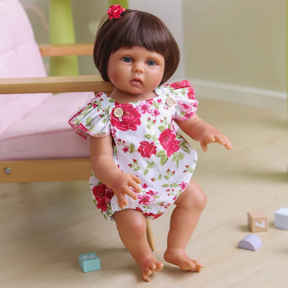 Силиконовая кукла Reborn Baby полное тело 19 дюймов реалистичные детские коричневые
