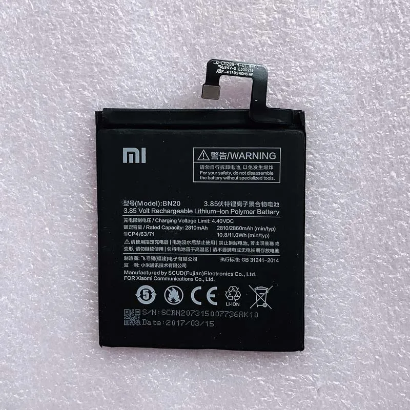 Аккумулятор 2860 мАч для Xiaomi Mi 5C M5C BN20|Аккумуляторы мобильных телефонов| |
