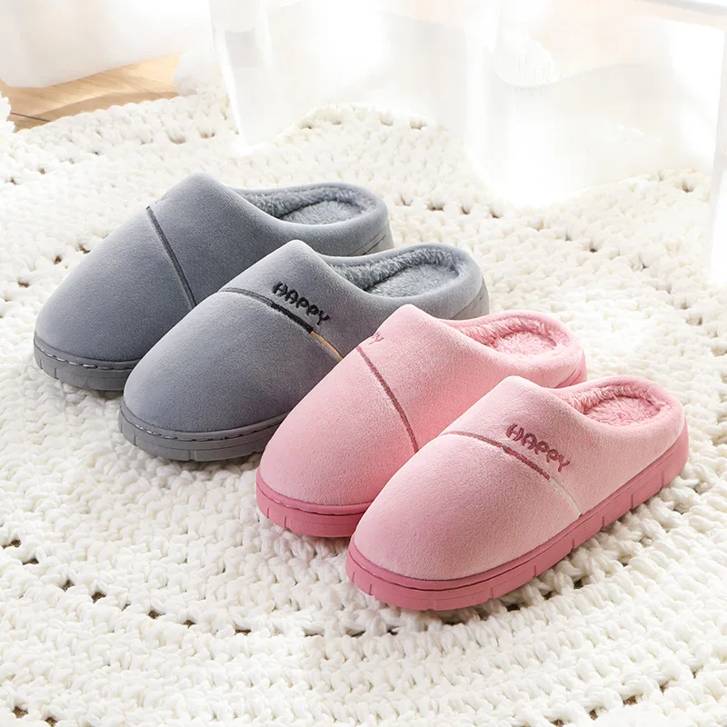 2019 New Simple Platform Non-Slip Warm Moon Shoes Indoor Home Cotton Slippers Men and Women Couple Cotton-Padded | Дом и сад