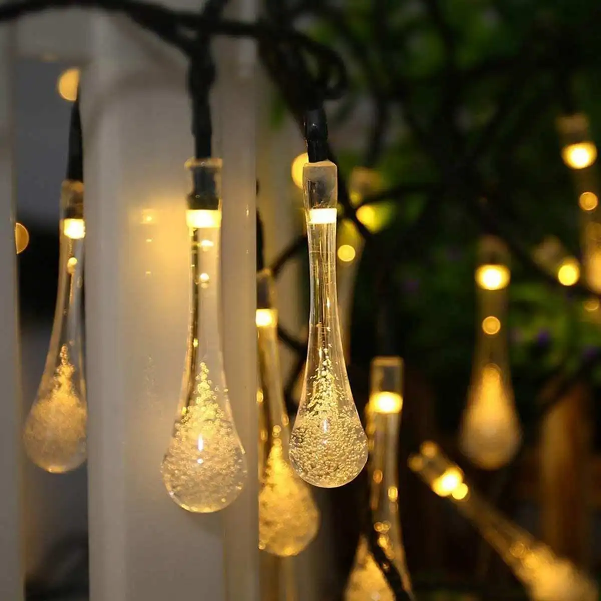 30LED солнечный светильник, гирлянда, капля воды, открытый водонепроницаемый Сказочный светильник, s украшение, Рождественская спальня, сад, вечерние светильник ing