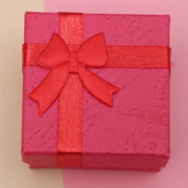 Jewelery Organizers Storage Gift Boxes 24pcs For EarPink Couples Book EarGift Storage Case Display Cases Bracelet Bow