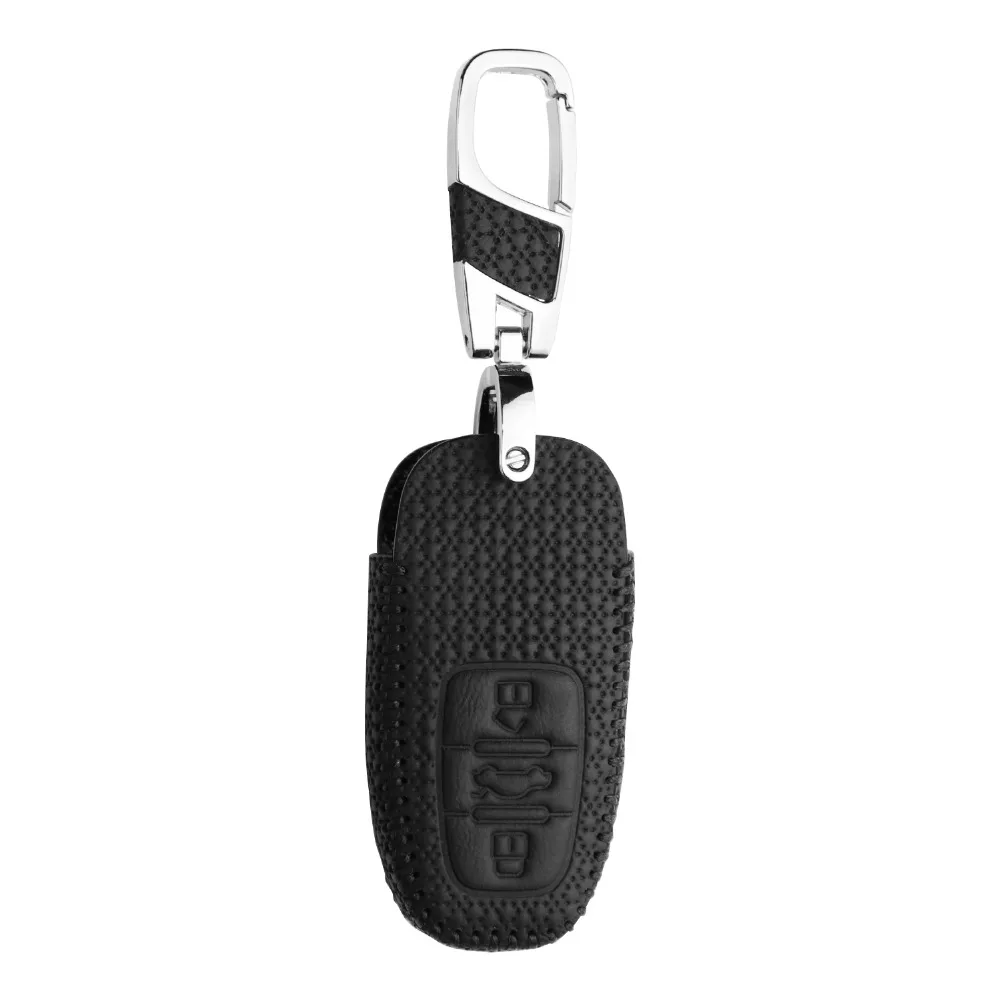 Чехол для ключей для автомобиля Audi A1 A3 A4 A5 A6 A7 A8 Quattro Q3 Q5 Q7 2009 2010- Смарт ключа чехол из натуральной кожи замена корпуса