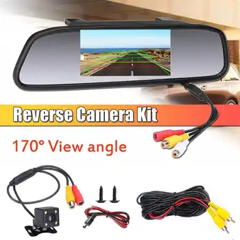

4.3" Car Rearview Mirror Monitor Rear View Camera TFT-LED Video Auto Parking Kit LED Night Vision Backup Car-styling Camera