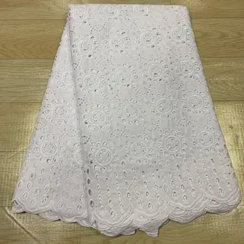 

MIQIER High Quality African NigerianTulle Milk Silk Voile Pure Swiss CottonDamask Lace Fabric Embroidery Party Dress 2.5yards