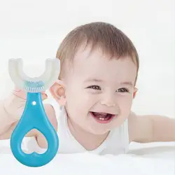 Children Toothbrush 360 Degree Teeth Clean Soft Fur Food Grade Material Baby U Shape Toothbrush for Home