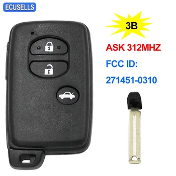 

3 Button ASK312MHz Remote Car Key FCC ID: 271451-0310 for Toyota Europe Mongolia TOY48 Uncut Blade With Concave Position