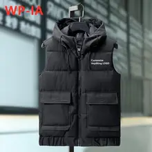 WP-IA, модные мужские пуховые жилеты, зимний жилет в стиле панк, мужской жилет без рукавов, Классический корейский стиль, на заказ, теплый, с карманами, популярные дикие Топы