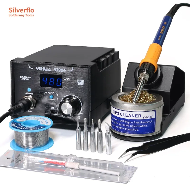 YIHUA 939d+ Digital Display Adjustable Temperature Soldering Iron Kit
