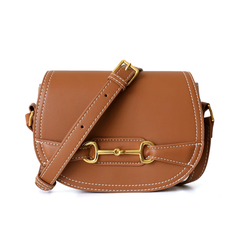 

Small Shoulder Phone Bag Crossbody Bags For Women 2020 Ladies fashion Handbags Shell Bag Genuine Leather Saddle Bag Luxury Brand