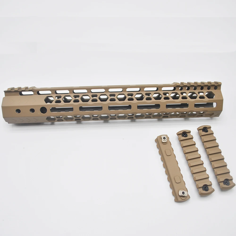 TriRock AR-15. 223/5. 56 черный/красный/Загар 12 дюймов M-lok Handguard рельсовый прицел система крепления с/без 3 шт mlok рельсовый профиль
