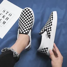 Мужская Вулканизированная обувь; женская демисезонная парусиновая обувь; нескользящая обувь на каблуке; обувь в клетку; мужская повседневная обувь