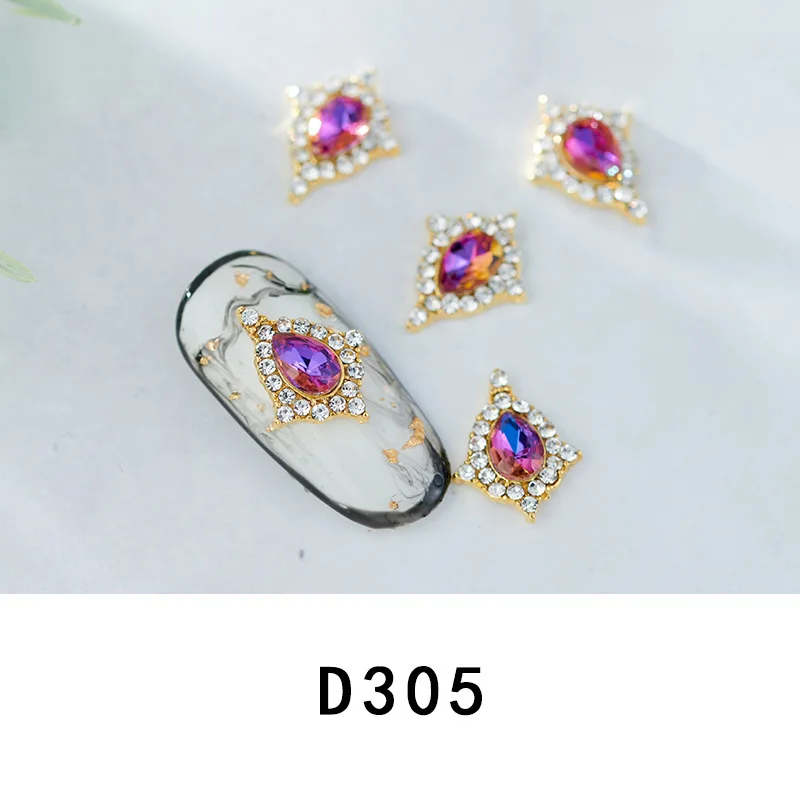 (5pcs)D305 5 шт./лот Кристаллы Блестки для украшения ногтей маникюр сплав ногтей художественные талисманы Стразы ювелирный Декор металлический японский ногтей художественный амулет - Цвет: (5pcs)D305