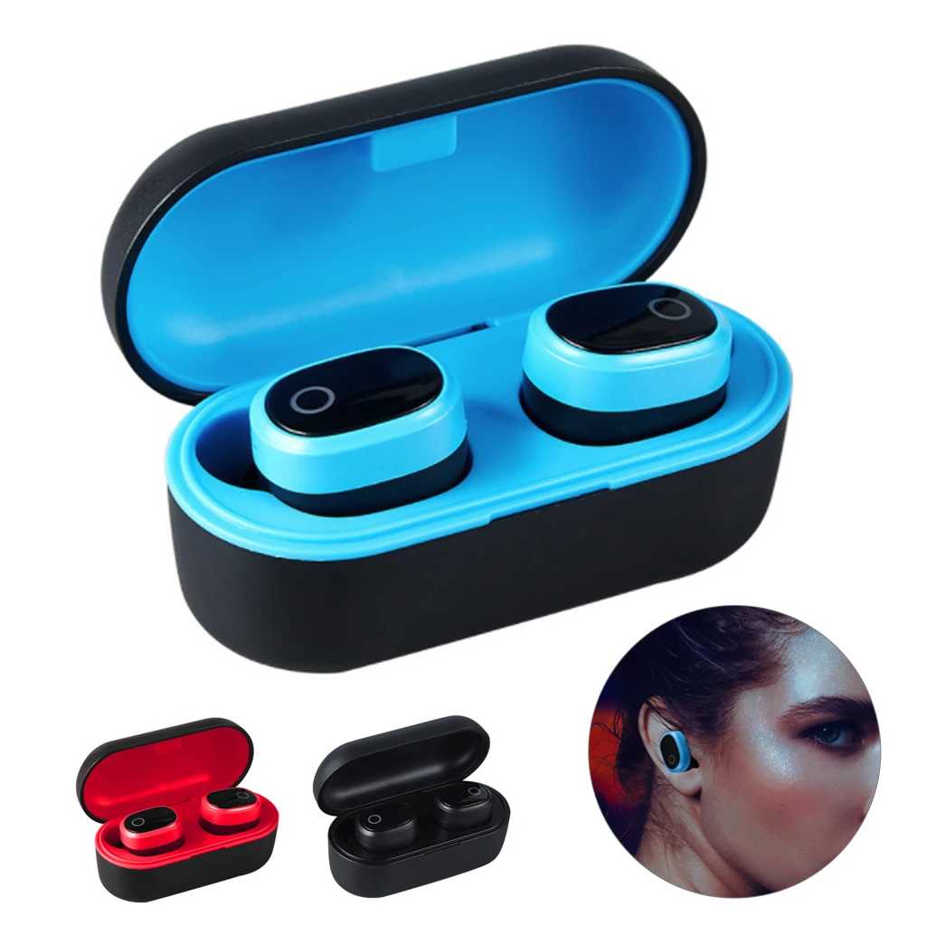 High quality Wireless Bluetooth 5 0 Stereo Headset In Ear Earphone With Charging Bin Bluetooth headset For Iphone Samsung