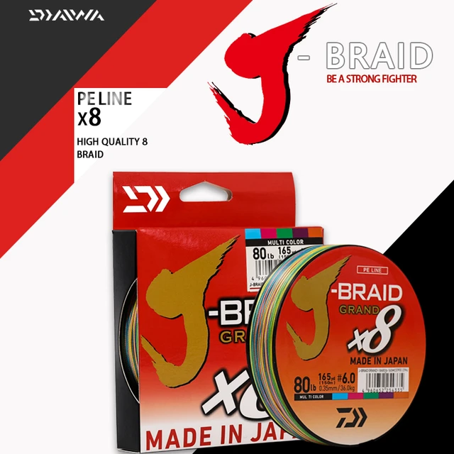 Daiwa J-Braid X8 Braided Fishing Line - 330 Yards (300 M) Chartreuse Line