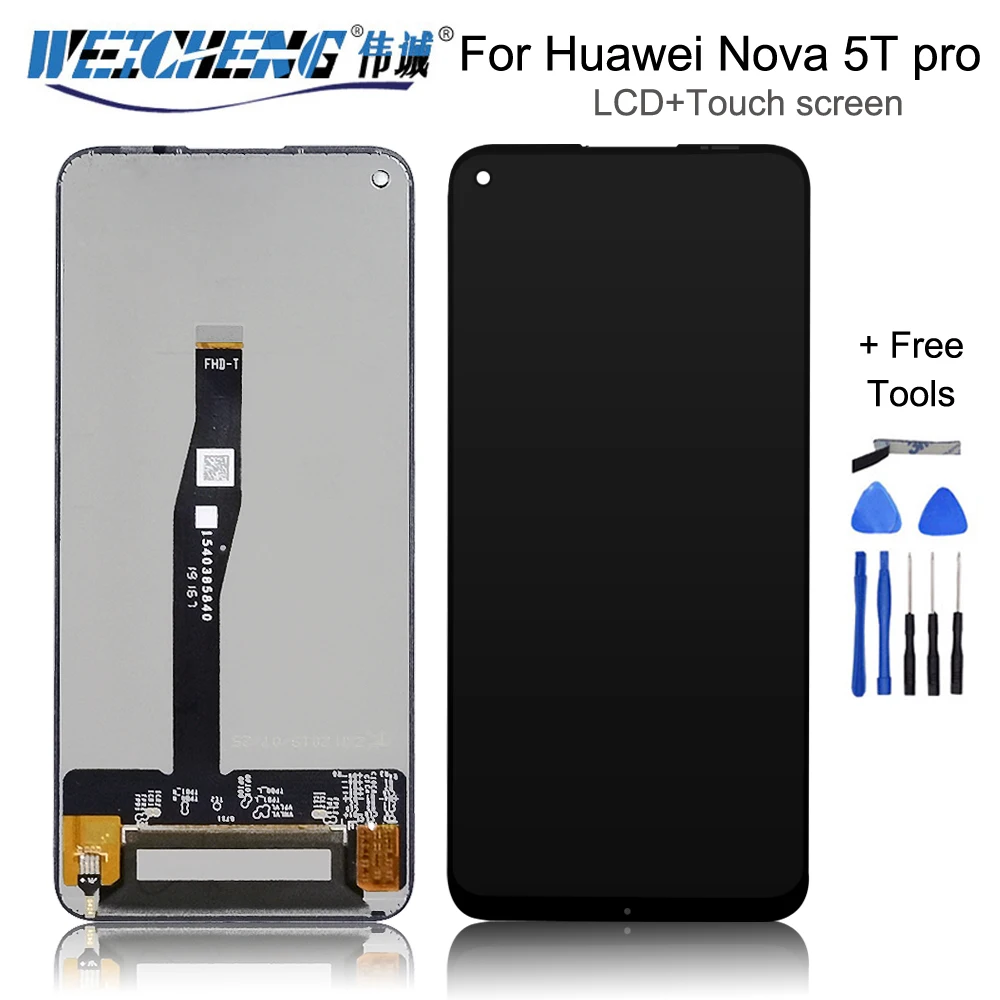 

WEICHENG For Huawei Nova 5T pro LCD Display+Touch Screen Assembly Repair Part Accessories For Nova 5T pro lcd +free Tools