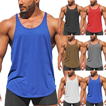 

Gym Men Muscle Run Sleeveless Shirt Tank Top Bodybuilding Sport Fitness Workout Vest Fitness Men