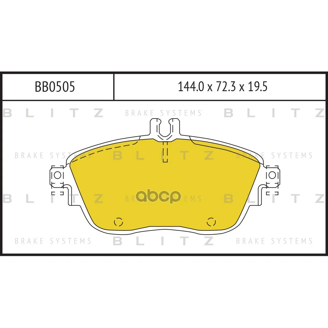 Колодки Тормозные Дисковые Blitz Bb0505 Blitz арт. BB0505