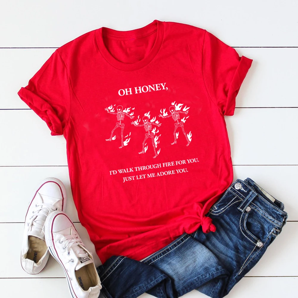 Wanita Tee Katun Top|T-shirt| - AliExpress