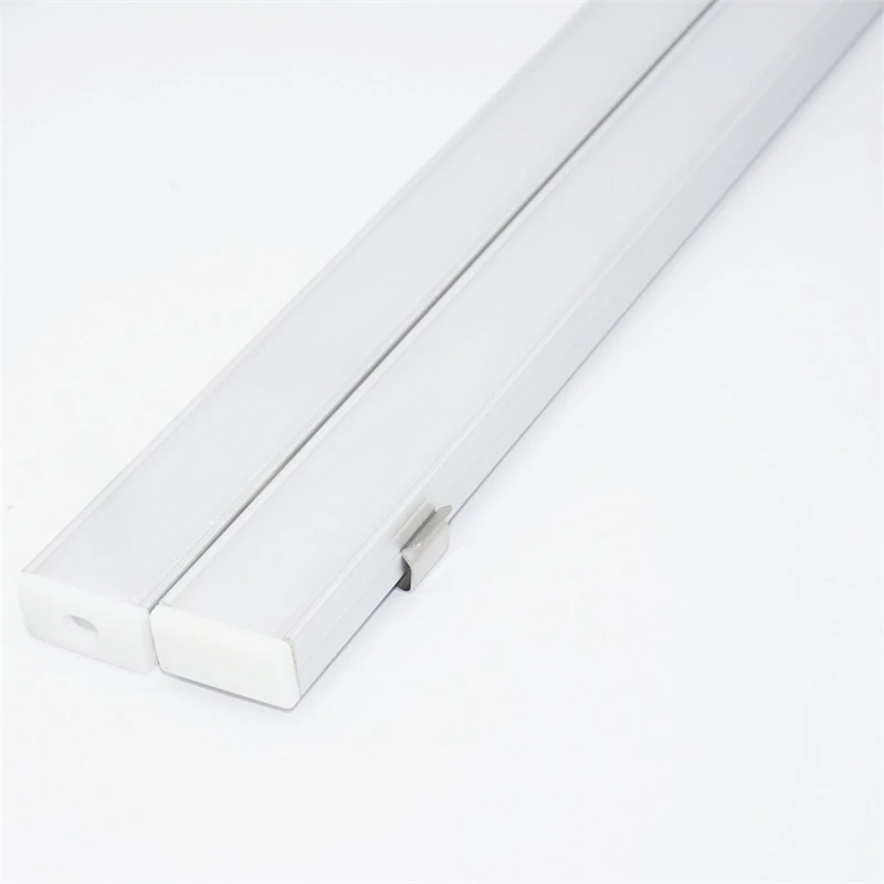 

2pcs/lot 0.4m led profile for double row 16mm wide strip ,led profile with matte diffuser cover for dual tape led bar light