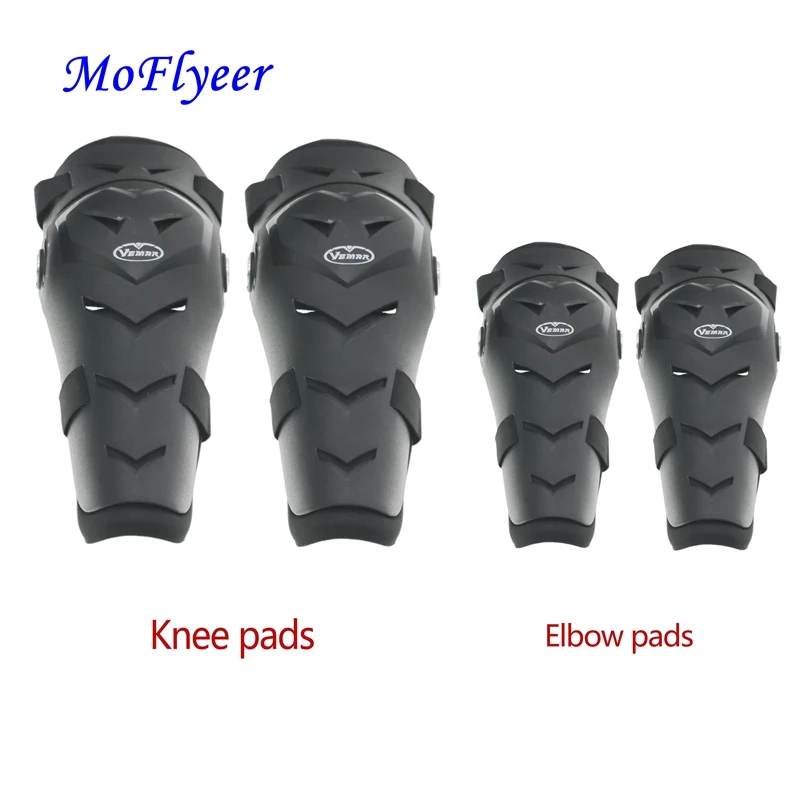 Ones Again 4PCs Motorcycle Kneepad ATV Motocross Cycling Knee and Shin Guard Knee Support Protector Gear 