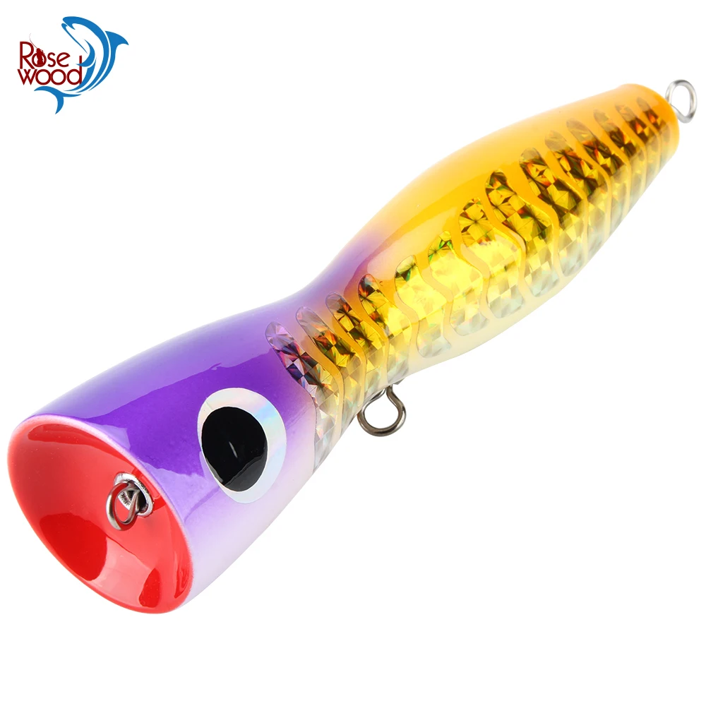 119g/190mm Topwater GT Wooden Popper Handmade Fishing Lure durable