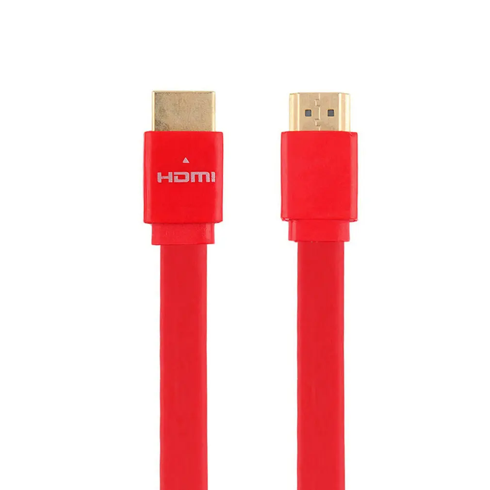 Профессиональный 1,5 м/3 м/5 м кабель HDMI позолоченный штекер 1080P 3D для hdtv-компьютер Android ТВ плоский кабель HDM Одежда высшего качества