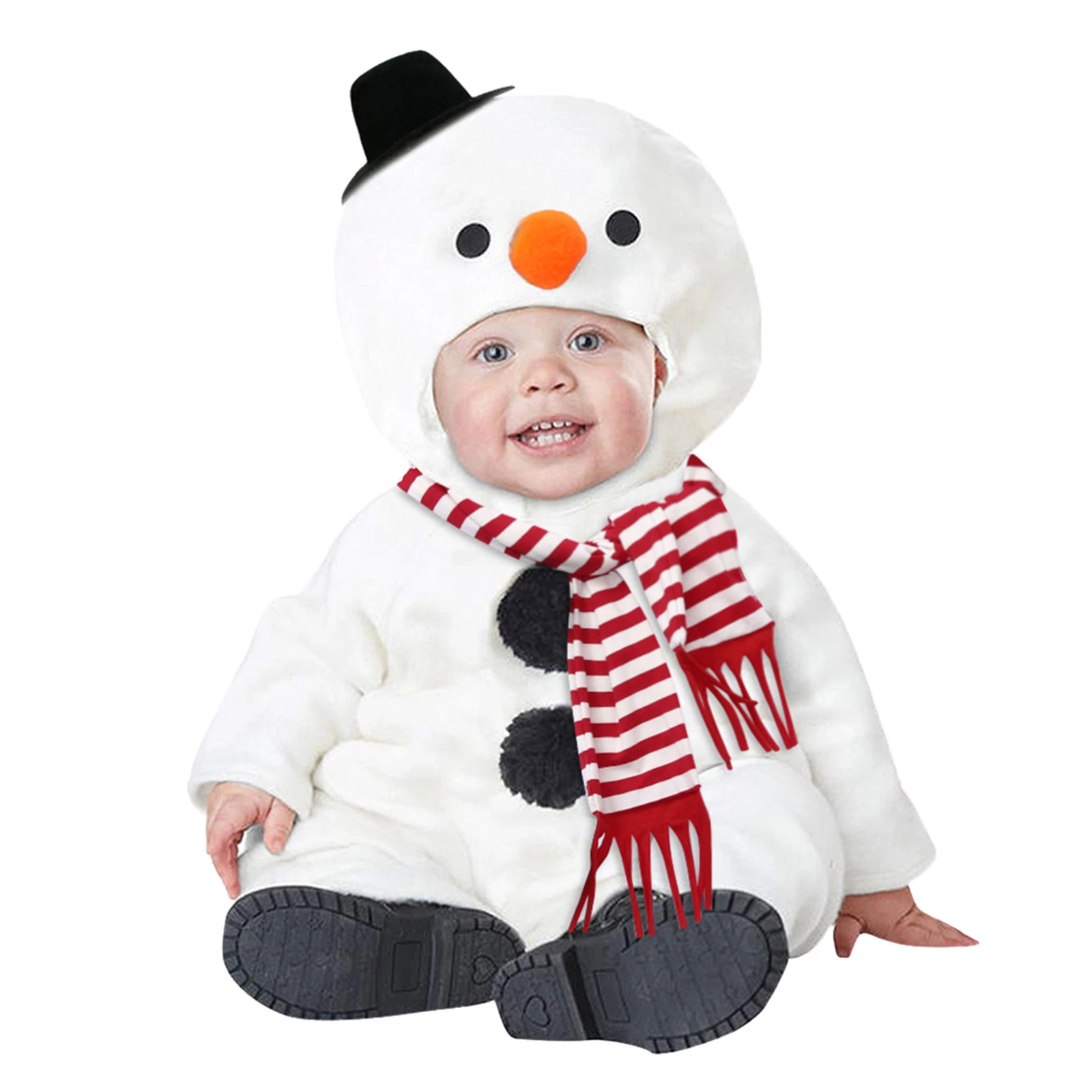 Despido Prescripción Quien Pelele de invierno para bebé, disfraz de muñeco de nieve de Navidad para  niño y niña, Mono de lana Polar con capucha, bufanda|Peleles| - AliExpress