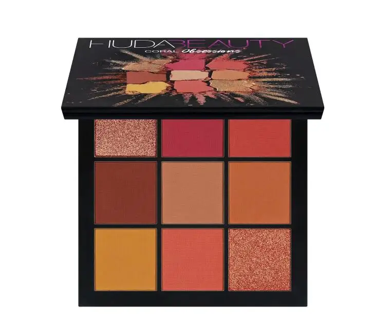 HUDAS beauty Makeup набор nuda beauty блеск для век Палитра неоновый оранжевый навязчивый с Hudas матовый Smokey контур и стробоскоп
