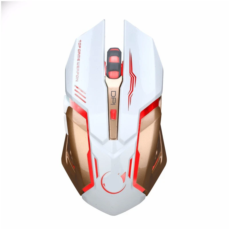 

Mute Silent Wireless Mouse 2.4Ghz Bluetooth Mouse Rechargeable Colorful Luminescence Optical Mice For Laptop PC Yw#