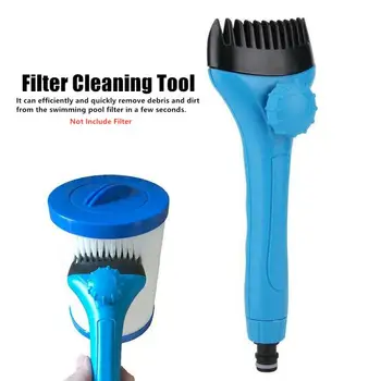

Mini Handheld Swimming Pool Filter Cartridge Cleaner Clean Brush Swimming Pool Cleaning Brush Accessories PVC for Clean Filter