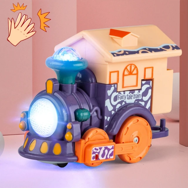 Early Education Touch-sensing Voice-activated Train Toy, Fire Engine Truck with Dynamic Music for Kids and Children 1