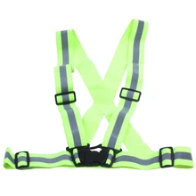 Hot 3C-Reflective Safety Vest Reflective Belt Visibility Cross Belt Band Harness Belt Waist Belt, Green
