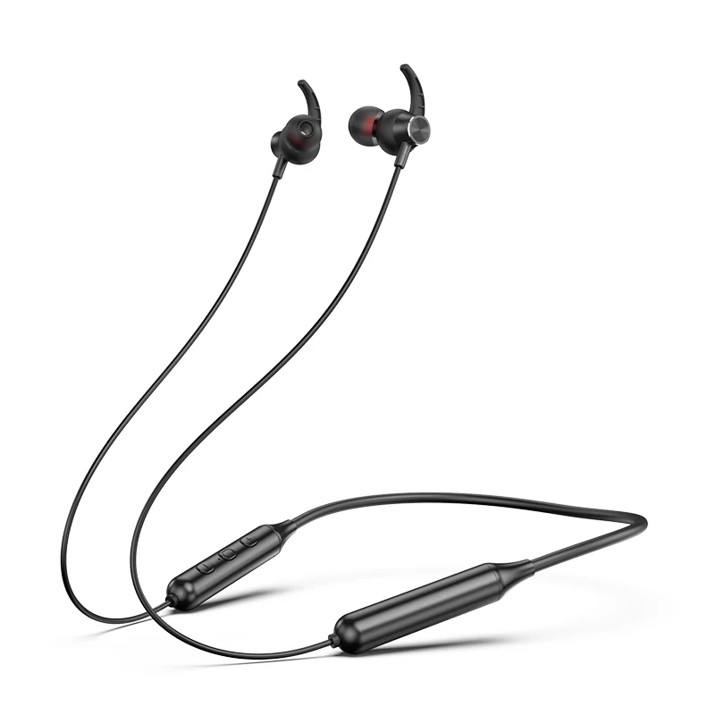 Bluetooth 5 0 Wireless headphones Sports earphone Stereo Subwoofer Hanging Neck Metal Magnetic Bluetooth Headphone