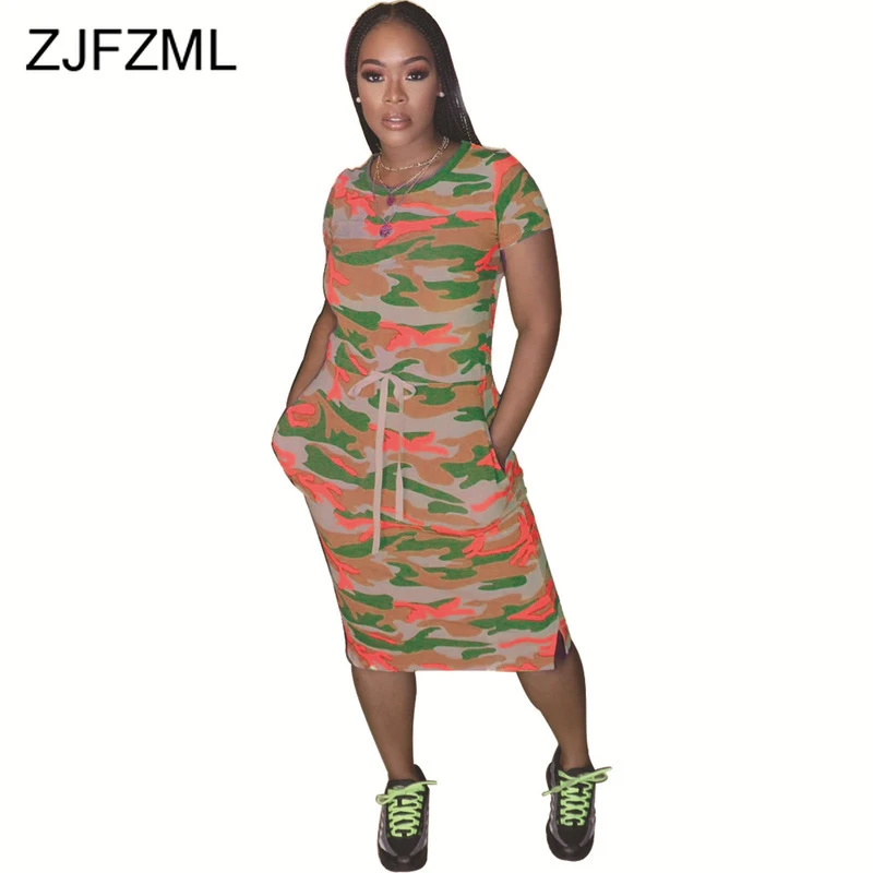 camouflage t shirt dress womens