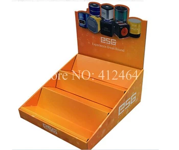 

custom printing corrugated board foldable lid paper recycled food product snack display box ( DX-065)