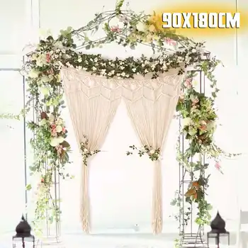 

90x180cm Macrame Woven Wall Hanging Boho~ Chic~Bohemian Room Geometric Tapestry Art For Apartment Dorm Room Home Decoration