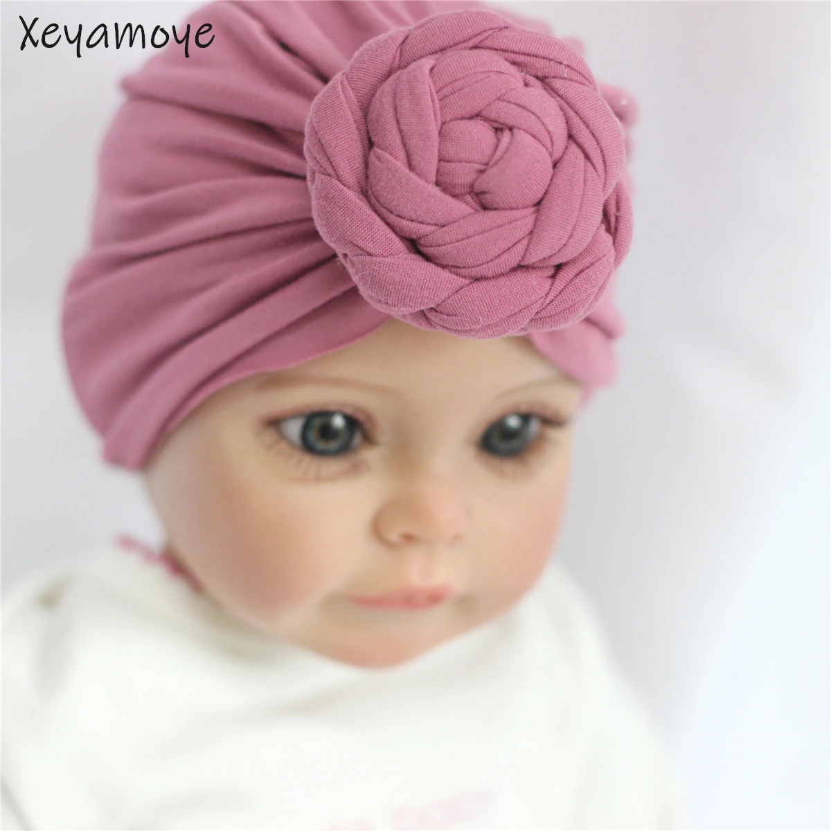 Twist Knotted Hat Baby Skullies Hat Baby Beanies Hat Braided Snail Baby Girl Bonnet Hat Warm Infant Toddler Turban Cap Headwraps