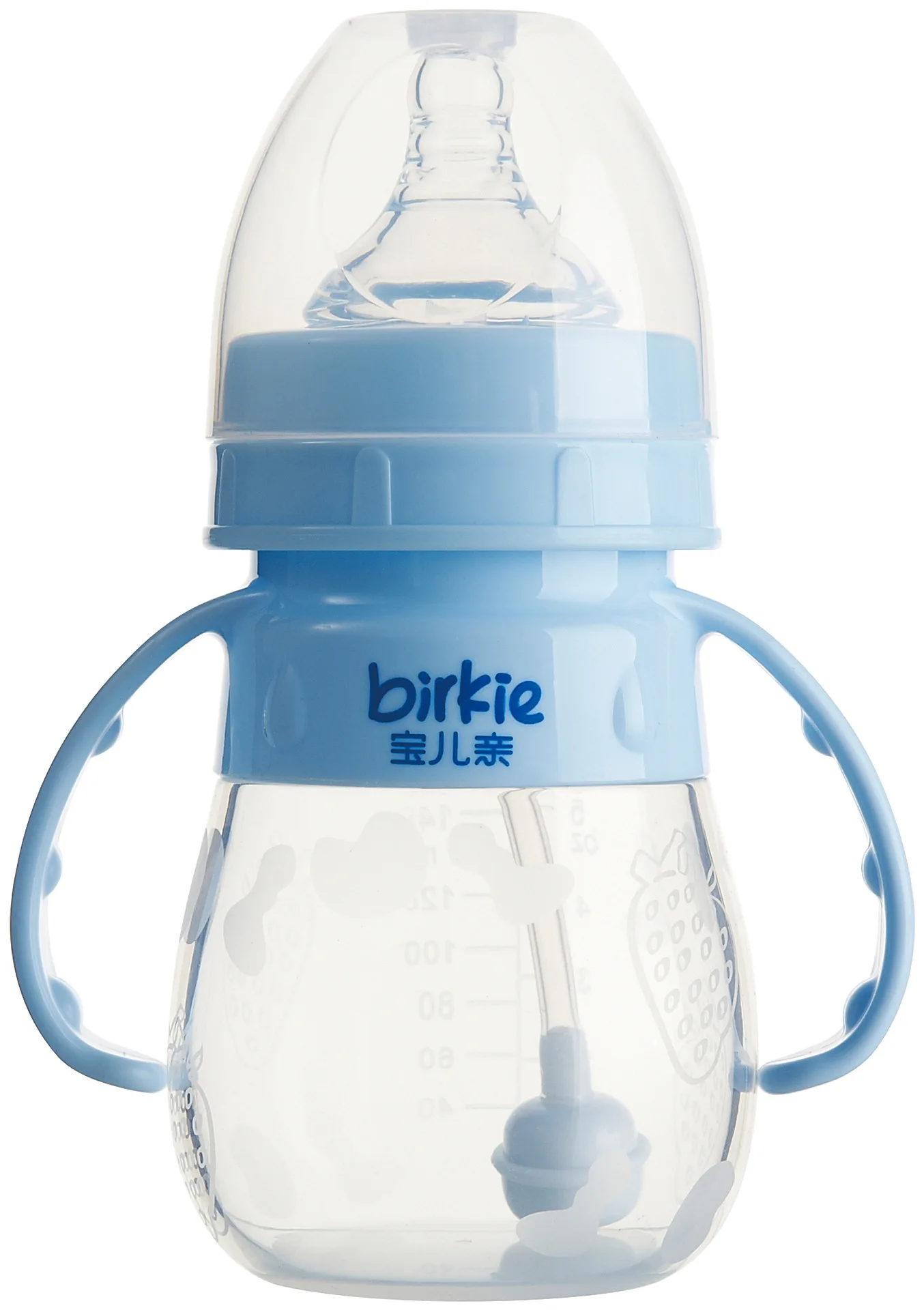 

Peak Feeding Bottle with Straw Handle Anti-Colic Shatter-resistant PP Plastic Baby Newborn Infant Small Feeding Bottle