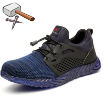 Для Мужчин's Сталь носком Рабочая безопасная обувь Повседневное дышащие уличные удобные промышленные ботинки для мужские кроссовки 9908; устойчивые к проколам ботинки