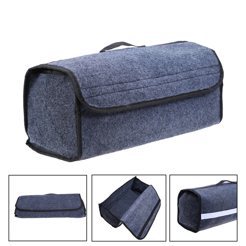 Hot Sale Vehicle Auto Accessories Car Organiser Van Grey Carpet Boot Storage Bag Tools Breakdown Travel Tidy Box | Автомобили и