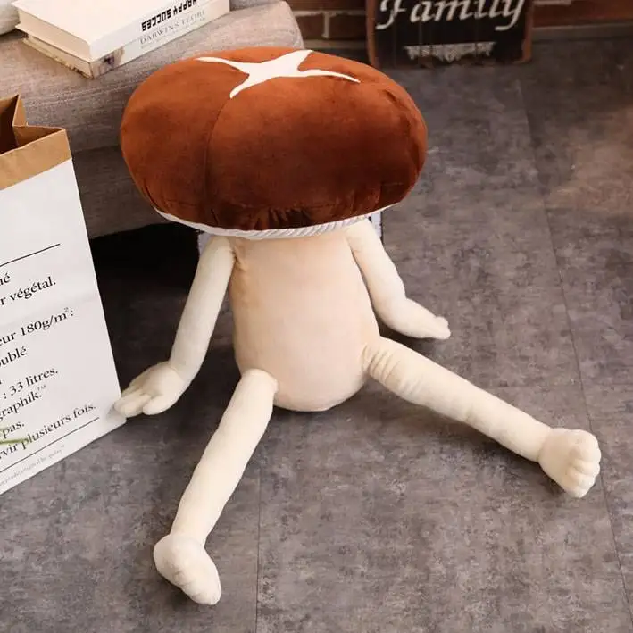 mushroom 1 шт. мультфильм гриб хлеб для тостов милый успокаивающий плюшевый игрушка голова чеснока кукла держать подушку подушка креативная мягкая игрушка подарок для девочки - Цвет: mushroom